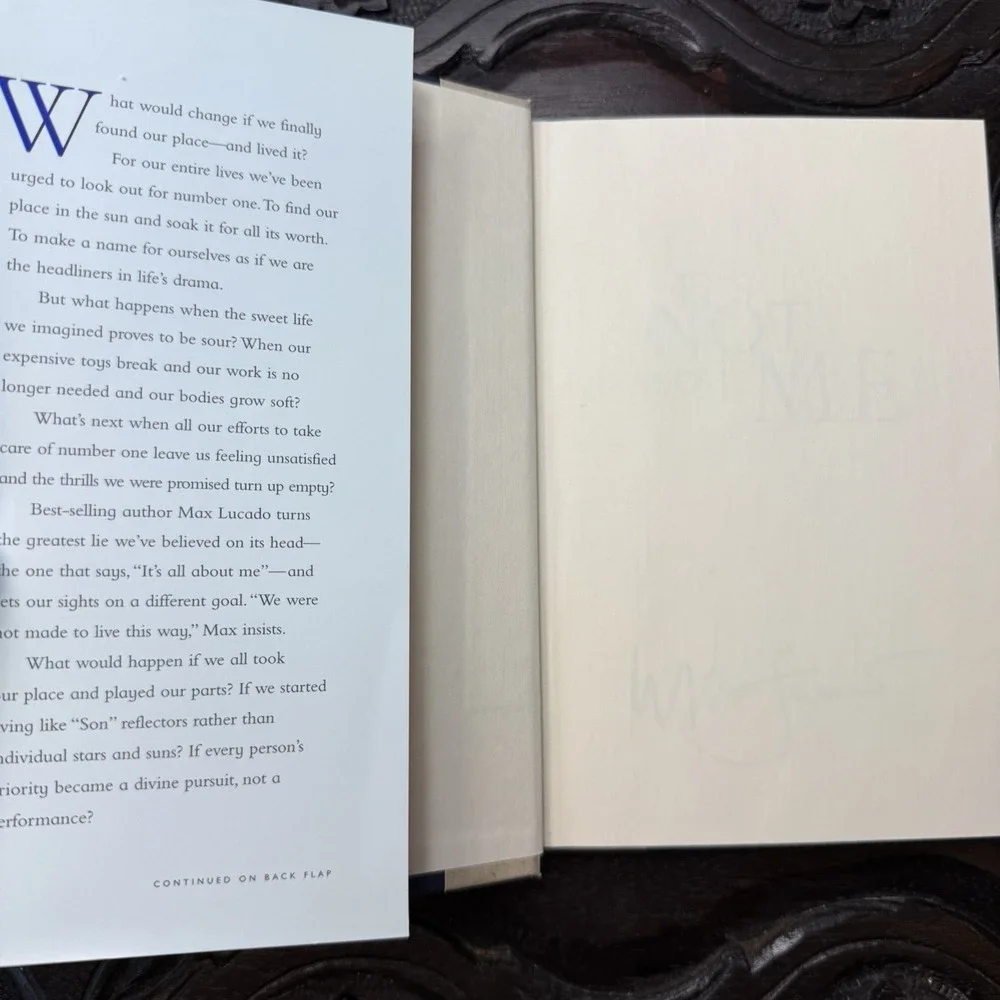 Max Lucado SIGNED 1st Edition Hardcover 2 Book Lot It's Not About Me Cure